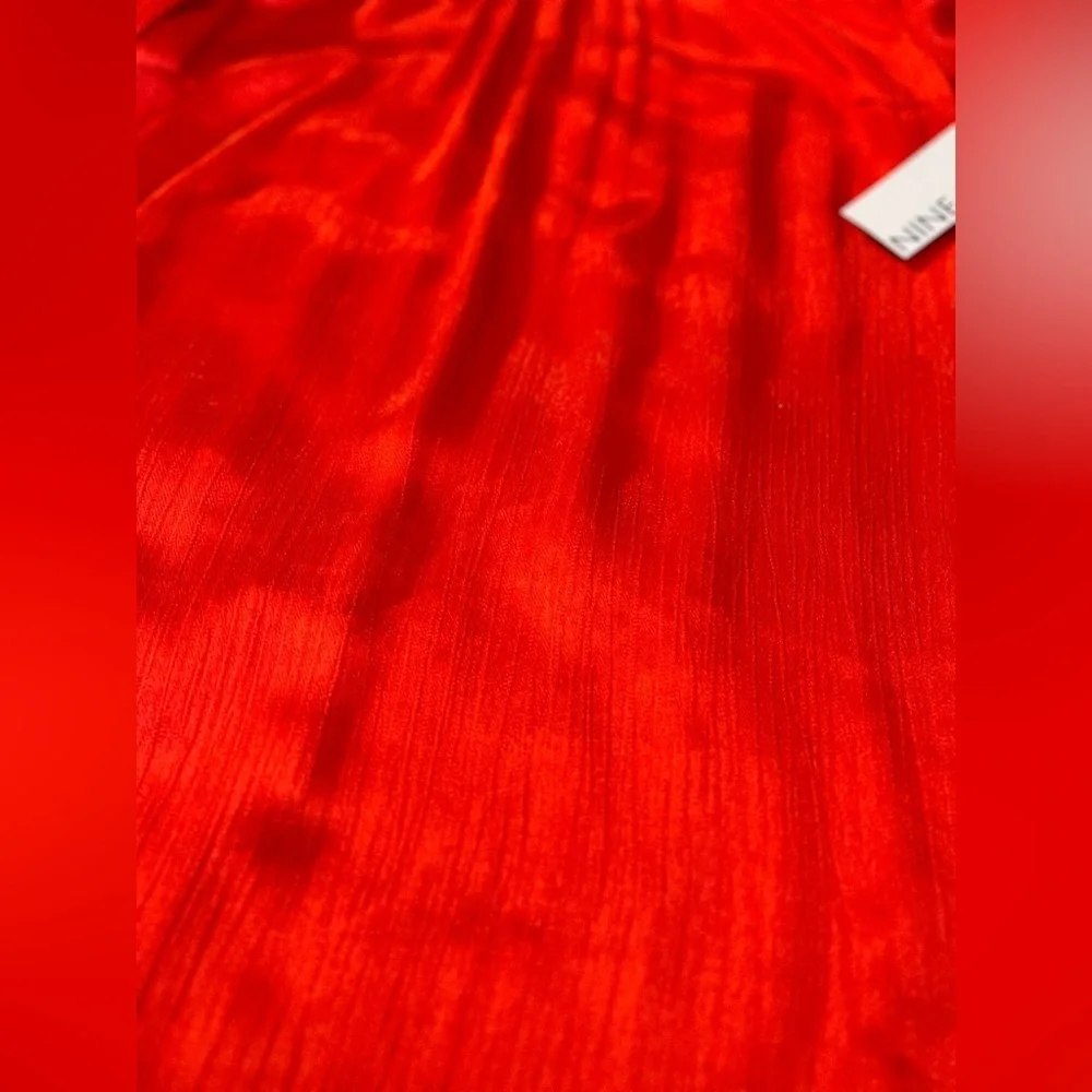 💋 NWT Nine West Puff Sleeve Shift Red Dress